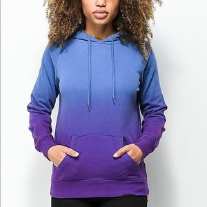 Zine & Tera pink/ blue ombré women’s hoodie zumiez